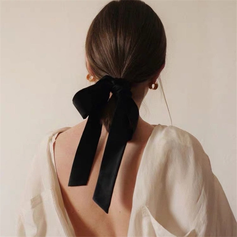 Ribbon double-sided velvet bow hair band for women Ribbon double-sided velvet bow hair band for women